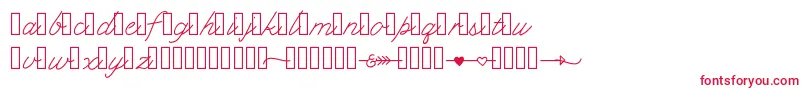 Klcupid Font – Red Fonts on White Background