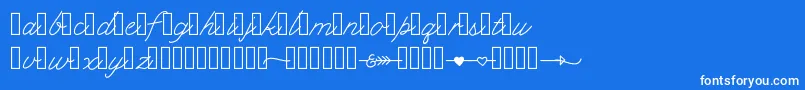 Klcupid Font – White Fonts on Blue Background