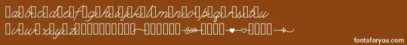 Klcupid Font – White Fonts on Brown Background