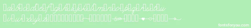 Klcupid Font – White Fonts on Green Background