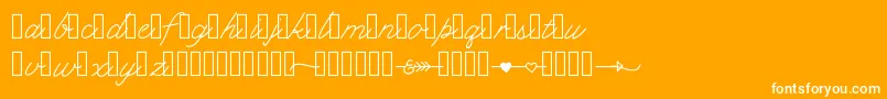 Klcupid Font – White Fonts on Orange Background