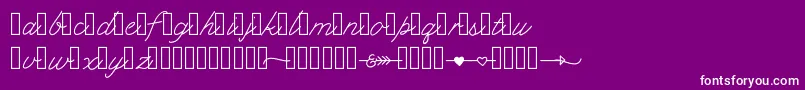Klcupid Font – White Fonts on Purple Background