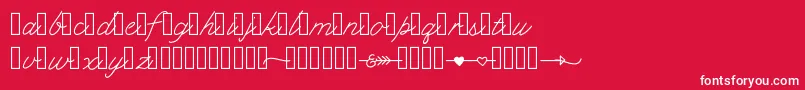 Klcupid Font – White Fonts on Red Background