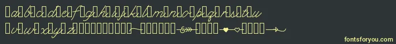 Klcupid Font – Yellow Fonts on Black Background