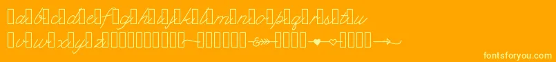 Klcupid Font – Yellow Fonts on Orange Background