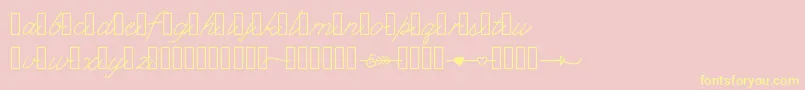 Klcupid Font – Yellow Fonts on Pink Background