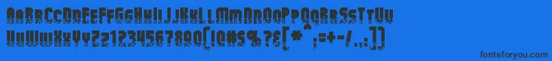 AlphaMutation Font – Black Fonts on Blue Background