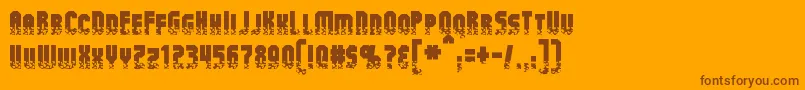 AlphaMutation Font – Brown Fonts on Orange Background