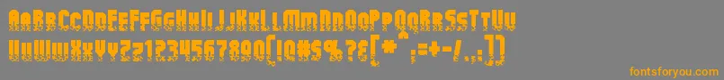 AlphaMutation Font – Orange Fonts on Gray Background