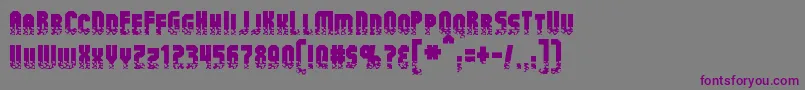 AlphaMutation Font – Purple Fonts on Gray Background