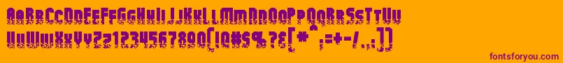 AlphaMutation Font – Purple Fonts on Orange Background