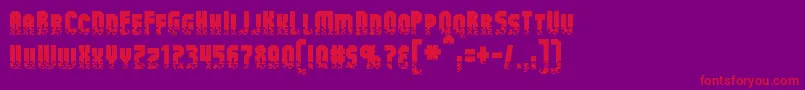 AlphaMutation Font – Red Fonts on Purple Background