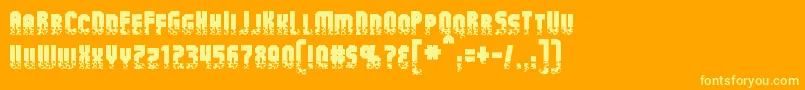 AlphaMutation Font – Yellow Fonts on Orange Background