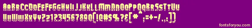 AlphaMutation Font – Yellow Fonts on Purple Background