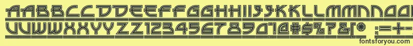 Drive ffy Font – Black Fonts on Yellow Background