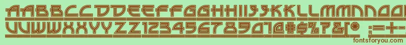 Drive ffy Font – Brown Fonts on Green Background