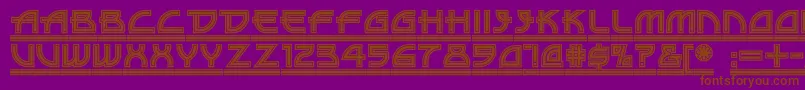 Drive ffy Font – Brown Fonts on Purple Background