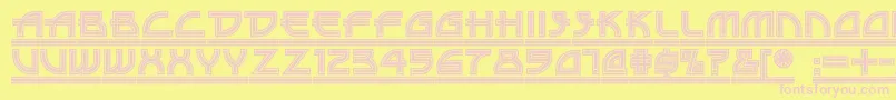 Drive ffy Font – Pink Fonts on Yellow Background