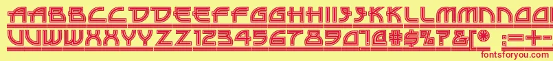 Drive ffy Font – Red Fonts on Yellow Background