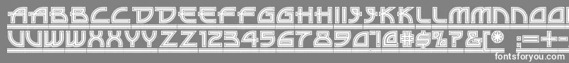 フォントDrive ffy – 灰色の背景に白い文字