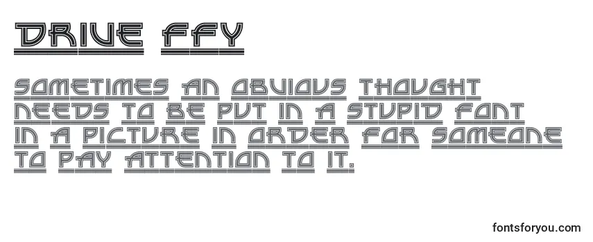 Шрифт Drive ffy