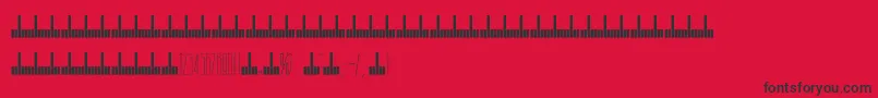 Arch Font – Black Fonts on Red Background