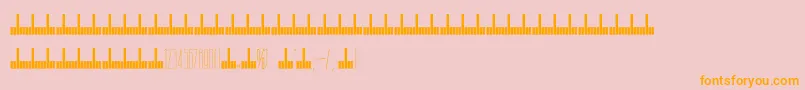 Arch Font – Orange Fonts on Pink Background