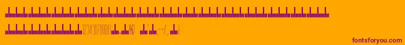 Arch Font – Purple Fonts on Orange Background