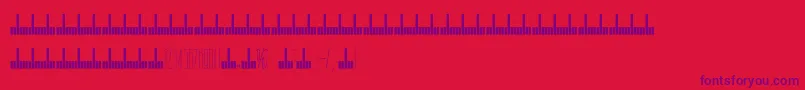 Arch Font – Purple Fonts on Red Background
