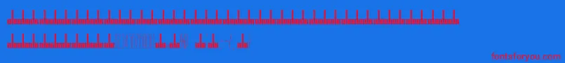 Arch Font – Red Fonts on Blue Background