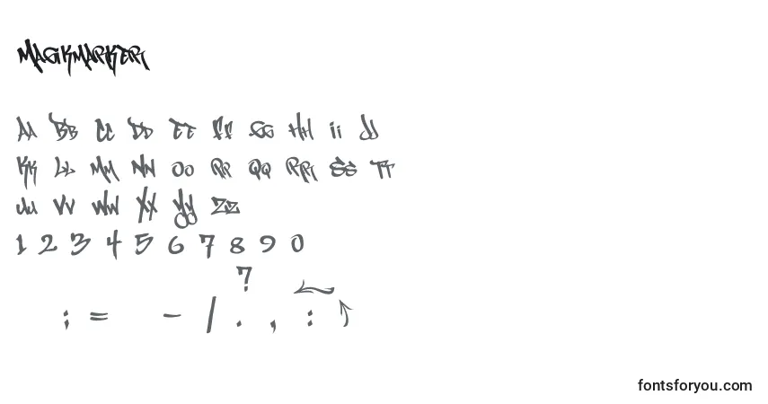 Czcionka Magikmarker – alfabet, cyfry, specjalne znaki