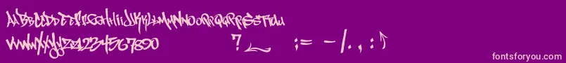 Magikmarker Font – Pink Fonts on Purple Background