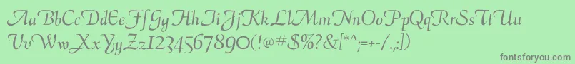 Saiba mais sobre a fonte Calligraphyflf Fonte Calligraphyflf – fontes cinzas em um fundo verde