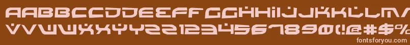 Battlev2r Font – Pink Fonts on Brown Background