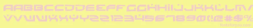 Fonte Battlev2r – fontes rosa em um fundo amarelo