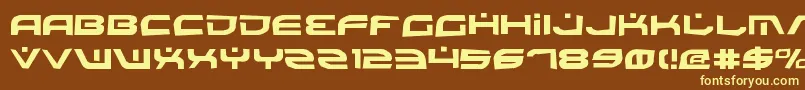 Battlev2r-fontti – keltaiset fontit ruskealla taustalla
