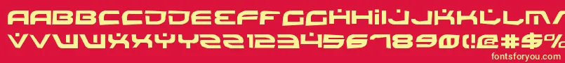 Battlev2r Font – Yellow Fonts on Red Background