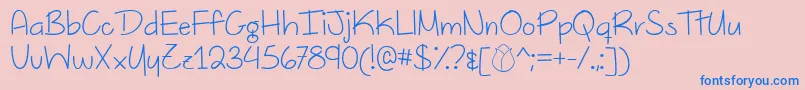 DutchTulipsTtf-Schriftart – Blaue Schriften auf rosa Hintergrund