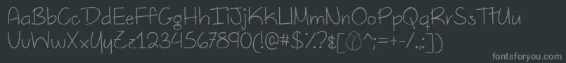 フォントDutchTulipsTtf – 黒い背景に灰色の文字