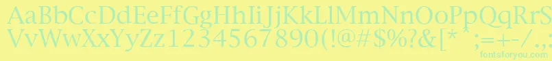 NewYorkPlain.001.003 Font – Green Fonts on Yellow Background