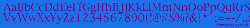 NewYorkPlain.001.003 Font – Purple Fonts on Blue Background