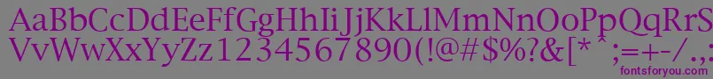 NewYorkPlain.001.003-fontti – violetit fontit harmaalla taustalla