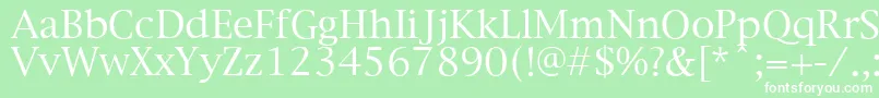 NewYorkPlain.001.003 Font – White Fonts on Green Background