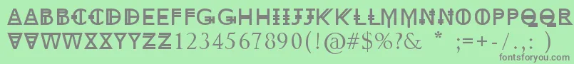 フォントNew York – 緑の背景に灰色の文字