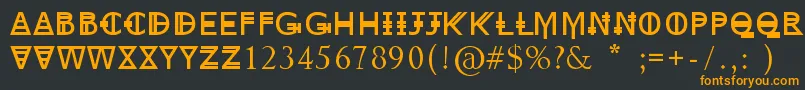 New York Font – Orange Fonts on Black Background