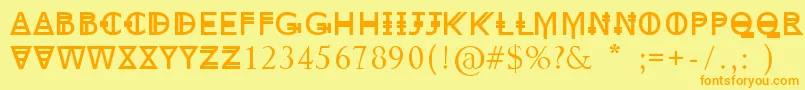 New York Font – Orange Fonts on Yellow Background
