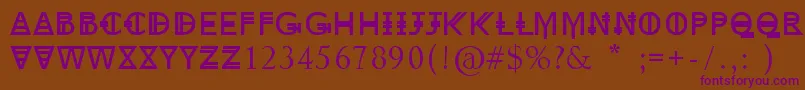 New York Font – Purple Fonts on Brown Background