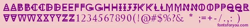 New York Font – Purple Fonts on Pink Background