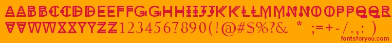 New York Font – Red Fonts on Orange Background