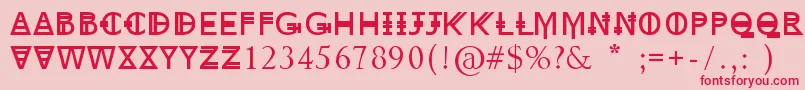 New York Font – Red Fonts on Pink Background